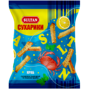 Сухарики пшеничні зі смаком краб 90 грам тм "Sultan"